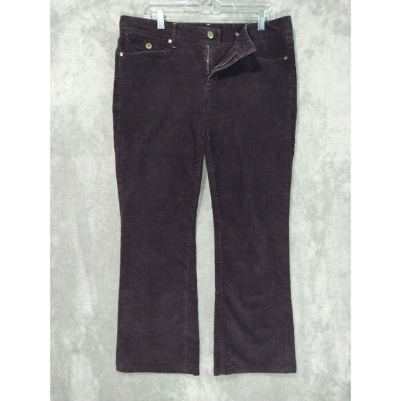 Gap Pants Womens 12 Brown Corduroy 1969 Sexy Boot Stretch Mid Rise Flare Casual - Picture 1 of 9